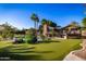 Expansive putting green with home view at 5040 N Arcadia Dr, Phoenix, AZ 85018