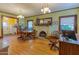 Bright dining room featuring hardwood floors, fireplace and built-ins at 522 W Roosevelt St, Phoenix, AZ 85003