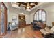 Home office with built-ins and hardwood floors at 9108 N Fireridge Trl, Fountain Hills, AZ 85268