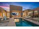 Resort-style pool with patio and lounge seating at 9821 E Sundance Trl, Scottsdale, AZ 85262