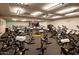 State-of-the-art spin studio with numerous bikes and large screen at 9821 E Sundance Trl, Scottsdale, AZ 85262