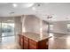 Kitchen island and stainless steel appliances at 1127 S 165Th Dr, Goodyear, AZ 85338