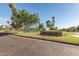 Freestone Park entrance sign with landscaping and palm trees at 1201 E Campbell Ave, Gilbert, AZ 85234