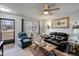 Bright living room featuring a comfy seating area at 13609 N Newcastle Dr, Sun City, AZ 85351