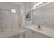 Clean bathroom, shower/tub combo, and vanity with mirror at 15158 W Camino Estrella Dr, Surprise, AZ 85374