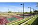 Three well-lit pickleball courts at 17817 E Cindercone Rd, Rio Verde, AZ 85263