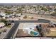 Aerial view of a house with a pool in a residential area at 1801 E Paradise Ln, Phoenix, AZ 85022