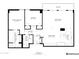 Detailed floor plan showcasing a two-bedroom, two-bathroom condo with balcony at 2323 N Central Ave # 906, Phoenix, AZ 85004