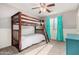 Cozy bedroom with a built-in bunk bed and cheerful decor at 3984 E Los Altos Dr, Gilbert, AZ 85297