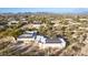 Aerial view showcasing the home's solar panels and pool at 4314 E Forest Pleasant Pl, Cave Creek, AZ 85331