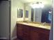 Double vanity bathroom with granite countertop at 5843 W Crocus Dr, Glendale, AZ 85306