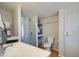 Clean bathroom with a walk-in shower, toilet and vanity at 7750 E Broadway Rd # 674, Mesa, AZ 85208