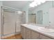 Bathroom boasts dual sinks, a shower/tub combo, and a large mirror at 8500 E Southern Ave # 509, Mesa, AZ 85209