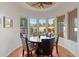 Bright breakfast nook with a round table and four chairs, overlooking the backyard at 8760 N 73Rd Way, Scottsdale, AZ 85258