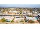 An aerial view of the house, highlighting the solar panels and pool at 10517 W Diana Ave, Peoria, AZ 85345