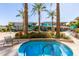 Relaxing hot tub with pool and palm trees at 11640 N Tatum Blvd # 2079, Phoenix, AZ 85028