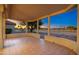 Enjoy sunset views from this covered patio, overlooking the golf course at 13708 W Robertson Dr, Sun City West, AZ 85375