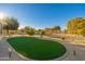 Artificial turf lawn in a desert landscape backyard at 14328 W Dusty Trail Blvd, Sun City West, AZ 85375