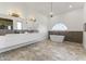 Modern bathroom with a freestanding bathtub and double vanity at 15831 E Thistle Dr, Fountain Hills, AZ 85268