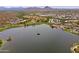 Aerial view of lake and surrounding community at 15831 E Thistle Dr, Fountain Hills, AZ 85268