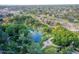 Aerial view of lush green park with pond and walking paths at 200 W Portland St # 1312, Phoenix, AZ 85003