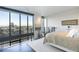 Bright bedroom with city views and modern decor at 200 W Portland St # 1312, Phoenix, AZ 85003