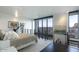 Main bedroom with city views and a modern aesthetic at 200 W Portland St # 1312, Phoenix, AZ 85003