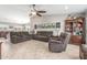 Spacious living room with tile floors and comfortable seating at 2185 E Hazeltine Way, Gilbert, AZ 85298