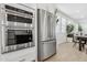 Stainless steel double oven and refrigerator combo with lots of cabinet space at 2324 W Moody Trl, Phoenix, AZ 85041