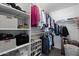 Well-organized closet with ample shelving and hanging space at 240 W Juniper Ave # 1173, Gilbert, AZ 85233