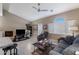 Relaxing living room with a gray couch and coffee table at 240 W Juniper Ave # 1173, Gilbert, AZ 85233