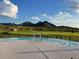 Relaxing pool with mountain views at 26448 W Kimberly Way, Buckeye, AZ 85396