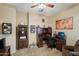 Home office features a large desk, comfortable chair, and plenty of storage at 26616 N 42Nd Way, Cave Creek, AZ 85331