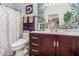 Stylish bathroom with double vanity and a unique tile backsplash at 2878 N Paisley Ave, Casa Grande, AZ 85122