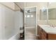 Bathroom with tub, shower, and double vanity at 2989 N 44Th St # 2015, Phoenix, AZ 85018