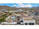 Aerial view showcasing the home, pool, and mountain views at 34083 N Paseo Grande Dr, Queen Creek, AZ 85144