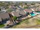 Backyard aerial view featuring patio, desert plants, and partial swimming pool at 3727 N Kings Peak N Cir, Mesa, AZ 85215