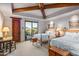 Guest bedroom with two twin beds and mountain views at 39863 N 105Th Pl, Scottsdale, AZ 85262