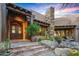 Elegant entryway with a double door and stone steps at 39863 N 105Th Pl, Scottsdale, AZ 85262