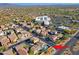 Aerial view showing home's location in a community with a pool at 4119 E Barwick Dr, Cave Creek, AZ 85331