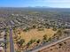 Aerial view of community park and surrounding houses at 4119 E Barwick Dr, Cave Creek, AZ 85331