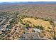 Aerial view of community park with playground and surrounding homes at 4119 E Barwick Dr, Cave Creek, AZ 85331