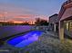 Stunning pool area at sunset, perfect for relaxation at 4119 E Barwick Dr, Cave Creek, AZ 85331