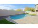 Stunning kidney shaped pool with a spacious patio area at 4119 E Barwick Dr, Cave Creek, AZ 85331