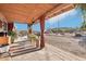 Covered patio with seating area and desert views at 47435 N Meander Rd, New River, AZ 85087