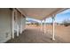 Covered patio with brick pavers and mountain views at 5089 E 26Th Ave, Apache Junction, AZ 85119