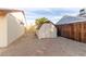 Backyard with storage shed and gravel landscaping at 5519 W Elgin St, Chandler, AZ 85226