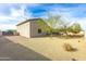 Desert landscape with gravel and native plants at 605 N Star Ct, Apache Junction, AZ 85119