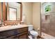 Bathroom with glass shower and wood vanity at 6601 E Valley Vista Ln, Paradise Valley, AZ 85253