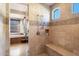 Large walk-in shower with built-in seat at 6601 E Valley Vista Ln, Paradise Valley, AZ 85253